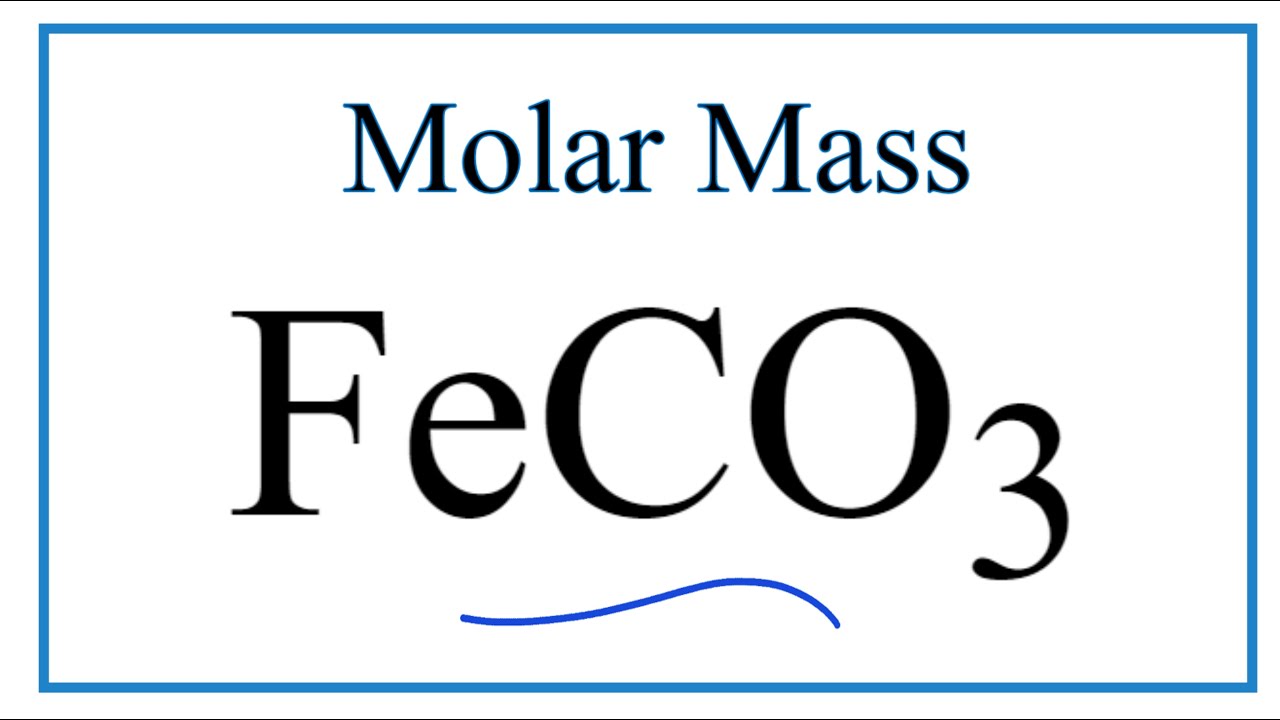 What is the Chemical Name of FeCO3? | Iron (II) Carbonate Explained