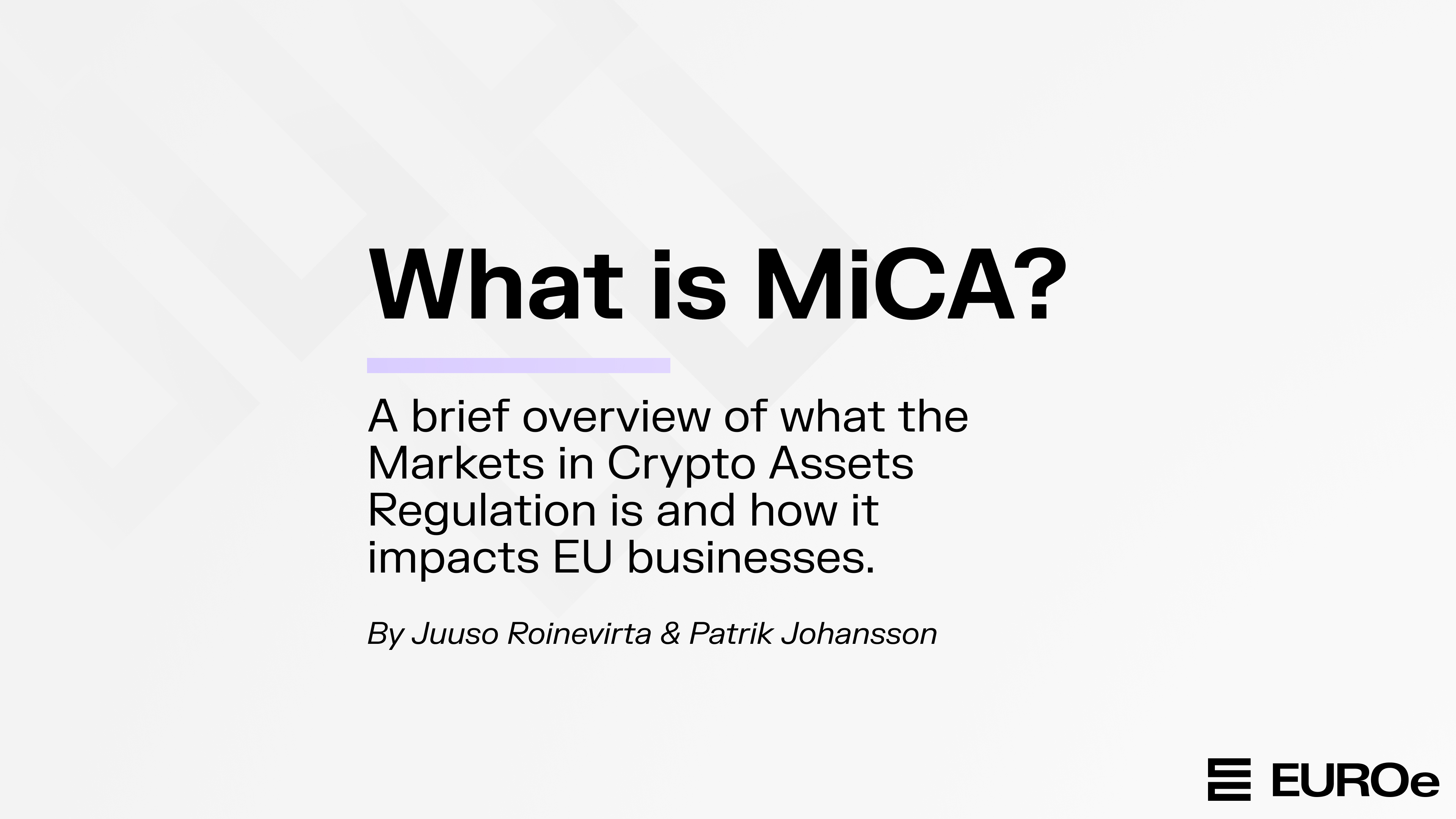 What is MiCA Law? Understanding Europes Crypto Asset Regulation