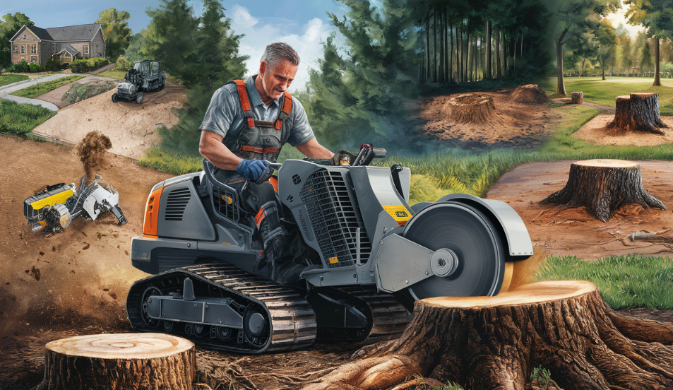 Efficient Stump and Log Grinding Equipment for Home and Commercial Use