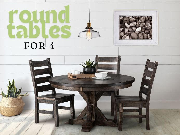 Solid Wood Shaker Style Round Dining Table – Perfect for Rustic and Modern Spaces